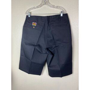 Ben Davis Mens Black Canvas Work Shorts Size 36 Utility Cotton Blend Durable 14"